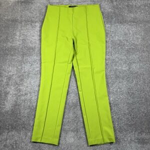 JL‎ Atelier Pants Women's Medium Lime Green Stretch Trousers